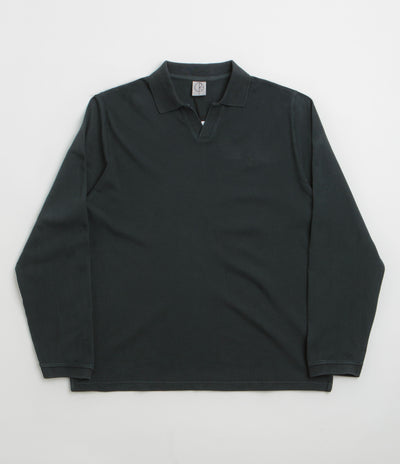 Polar Serge Long Sleeve Polo Shirt - Black