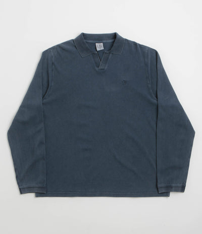 Polar Serge Long Sleeve Polo Shirt - Blue