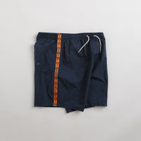 Polar Square Stripe Swim Shorts - Navy / Orange thumbnail