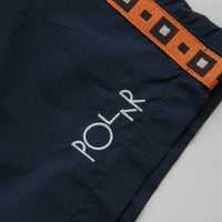 Polar Square Stripe Swim Shorts - Navy / Orange thumbnail