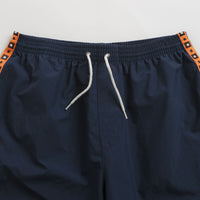 Polar Square Stripe Swim Shorts - Navy / Orange thumbnail