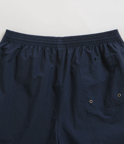 Polar Square Stripe Swim Shorts - Navy / Orange