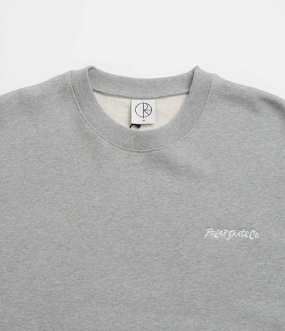 Polar Surf Logo Crewneck Sweatshirt - Heather Grey