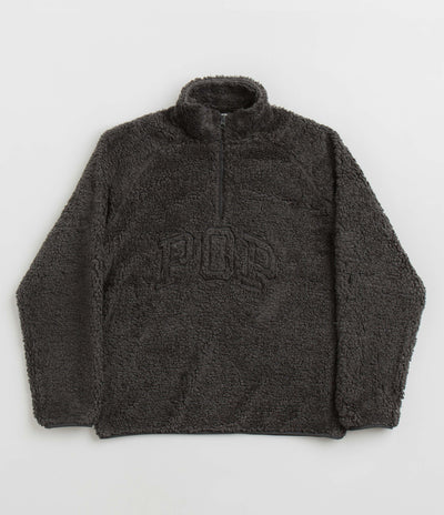 Pop Trading Company Arch 1/2 Zip Fleece Sweatshirt - Charcoal