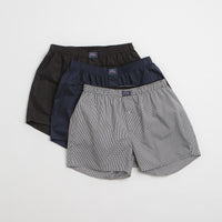 Pop Trading Company Boxer Shorts (3 Pack) - Black / Navy / Gingham thumbnail