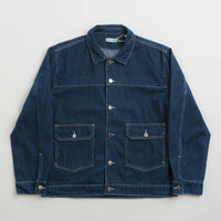 Pop Trading Company Full Button Denim Jacket - Rinsed Denim thumbnail