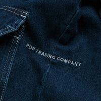 Pop Trading Company Full Button Denim Jacket - Rinsed Denim thumbnail