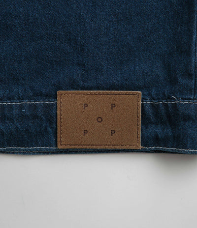 Pop Trading Company Full Button Denim Jacket - Rinsed Denim