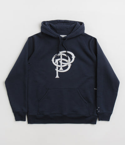 Pop Trading Company Initials Hoodie - Navy