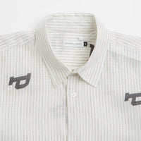 Pop Trading Company Letters Striped Pop Shirt - White Linen thumbnail