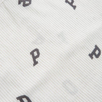 Pop Trading Company Letters Striped Pop Shirt - White Linen thumbnail