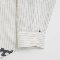 Pop Trading Company Letters Striped Pop Shirt - White Linen thumbnail