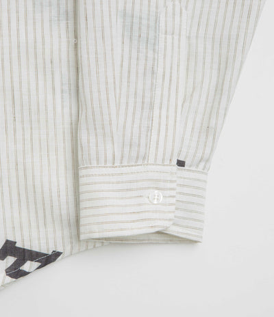 Pop Trading Company Letters Striped Pop Shirt - White Linen