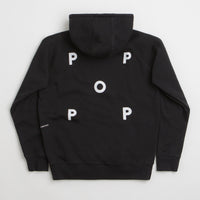 Pop Trading Company Logo Hoodie - Black / White thumbnail