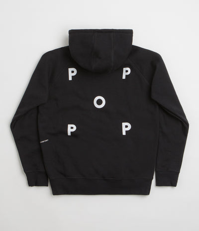 Pop Trading Company Logo Hoodie - Black / White