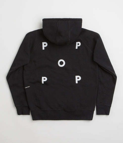 Pop Trading Company Logo Hoodie - Black / White