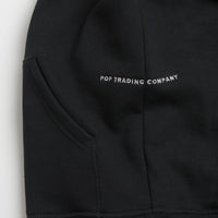 Pop Trading Company Logo Hoodie - Black / White thumbnail