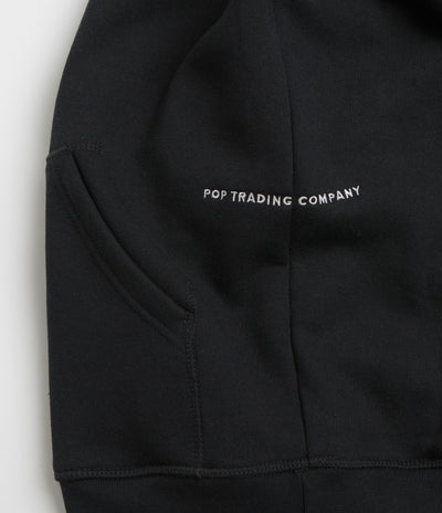 Pop Trading Company Logo Hoodie - Black / White