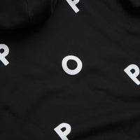 Pop Trading Company Logo Hoodie - Black / White thumbnail