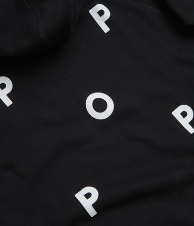 Pop Trading Company Logo Hoodie - Black / White