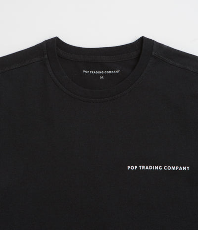 Pop Trading Company Logo T-Shirt - Black / White