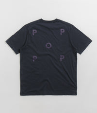 Pop Trading Company Logo T-Shirt - Washed Navy