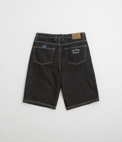 Pop Trading Company Longer DRS Shorts - Black Denim