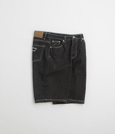 Pop Trading Company Longer DRS Shorts - Black Denim