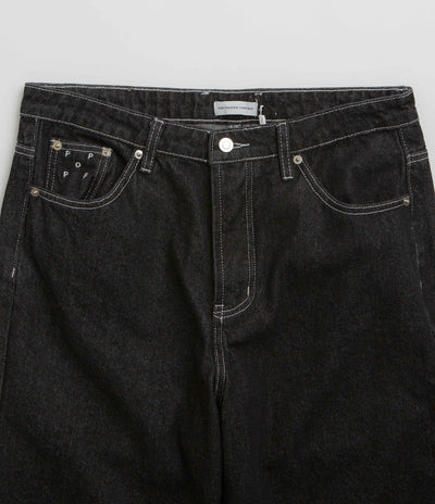 Pop Trading Company Longer DRS Shorts - Black Denim