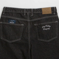 Pop Trading Company Longer DRS Shorts - Black Denim thumbnail