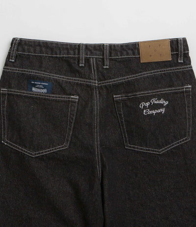 Pop Trading Company Longer DRS Shorts - Black Denim