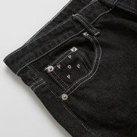 Pop Trading Company Longer DRS Shorts - Black Denim thumbnail