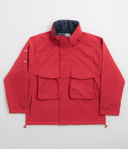 Pop Trading Company Nautical Jacket - Haute Red / Navy