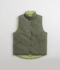 Pop Trading Company Quilted Reversible Vest - Four Leaf Clover