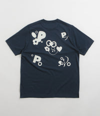 Pop Trading Company Reni T-Shirt - Navy / Glow In The Dark