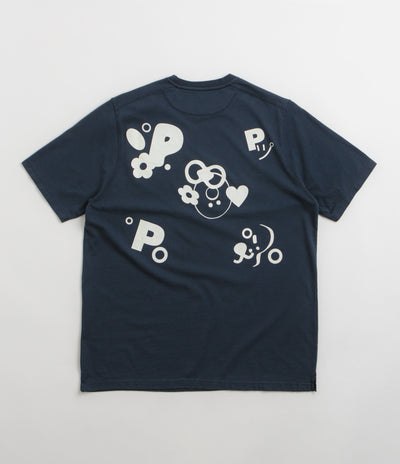 Pop Trading Company Reni T-Shirt - Navy / Glow In The Dark