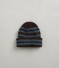 Pop Trading Company Striped Beanie - Delicioso / Peacock Green