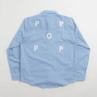 Pop Trading Company Striped Logo Shirt - Blue thumbnail