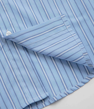 Pop Trading Company Striped Logo Shirt - Blue