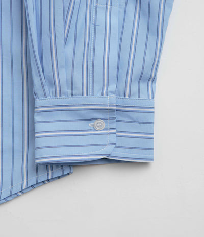 Pop Trading Company Striped Logo Shirt - Blue