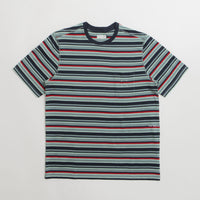 Pop Trading Company Striped Pocket T-Shirt - Multicolour / Red thumbnail