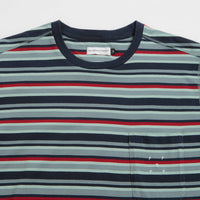 Pop Trading Company Striped Pocket T-Shirt - Multicolour / Red thumbnail