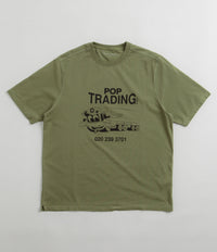 Pop Trading Company Trading T-Shirt - Loden Green