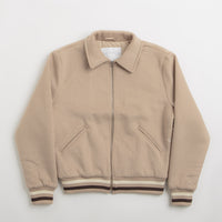 Pop Trading Company Varsity Jacket - White Pepper thumbnail