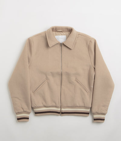 Pop Trading Company Varsity Jacket - White Pepper