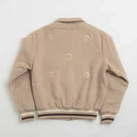 Pop Trading Company Varsity Jacket - White Pepper thumbnail