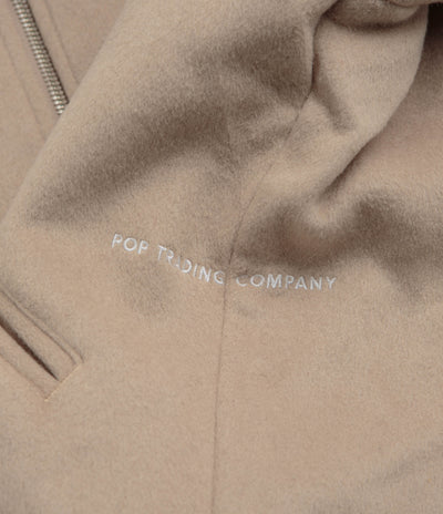 Pop Trading Company Varsity Jacket - White Pepper