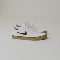 Nike SB Chron 2 Canvas Shoes - White / Black - White - Gum Light Brown thumbnail