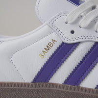 Adidas Samba ADV Shoes - Cloud White / Collegiate Purple / Gold Metallic thumbnail