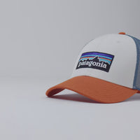 Patagonia P-6 Logo LoPro Trucker Cap - White / Redtail Rust thumbnail